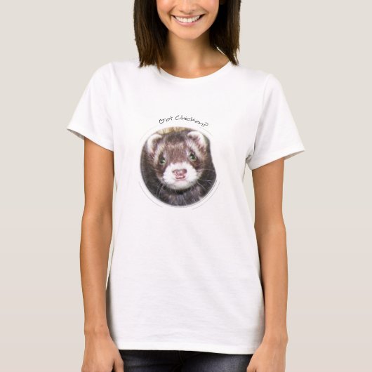 フェレット顔得チキン? Tシャツ (正面)