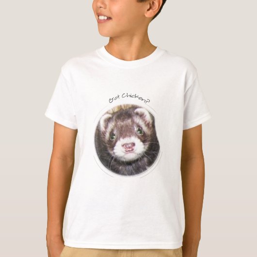 フェレット顔得チキン？ Tシャツ (正面)
