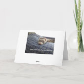 フェレット顔誕生日カード カード (裏面)