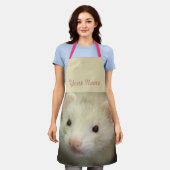 フェレット顔 エプロン (着用した状態)