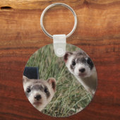 フェレット2つ キーホルダー (正面)