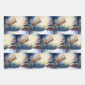 フェレット&サンタラッピング紙fromオリジナルアート ラッピングペーパーシート (正面3)