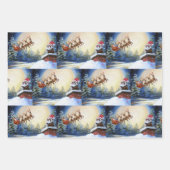 フェレット&サンタラッピング紙fromオリジナルアート ラッピングペーパーシート (正面2)