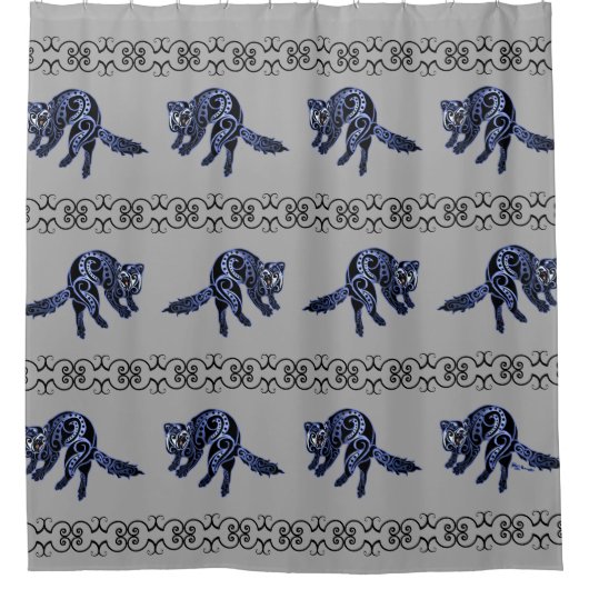 フェレット・トリベ:戦争ダンス! シャワーカーテン (正面)