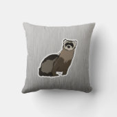 フェレット; ブラシをかけられた金属の一見 クッション (裏面)