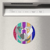 フェレット・レインボー・マグネットのハート マグネット (インサイチュ (食洗機))