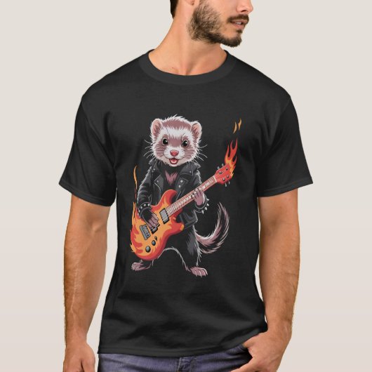 フェレット ロックバンド Tシャツ (正面)