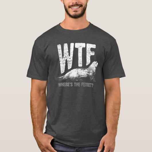 フェレット 動物 ギフト ヴィンテージ Tシャツ (正面)