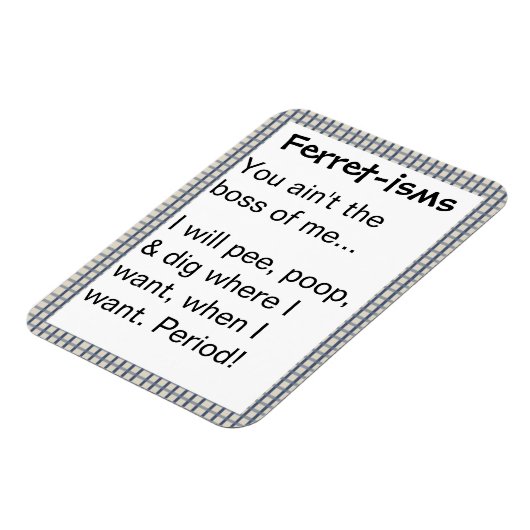 フェレーおもしろいト主義引用文 マグネット (左側)