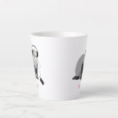 フェレーおもしろいト音楽愛好家Mustelidペット名 カフェラテマグ (正面)