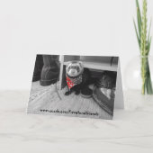 フェレーインレッドバンダナ誕生日カード カード (裏面)