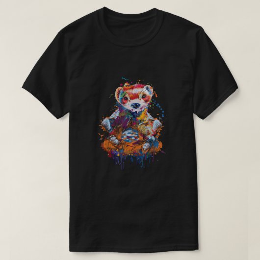 フェレーカラフルト – 動物園アニマルフェレット愛好家 Tシャツ (デザイン正面)
