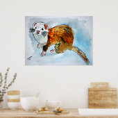 フェレ絵画ットの絵画ペットのポスタープリント ポスター (キッチン)