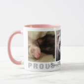 フェレ誇りを持ったットマカスタムム3フォトコラージュ マグカップ (左)