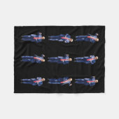 フェロおもしろいン投票トランプのようなトランプのダンス踊り フリースブランケット (正面(横))