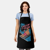 フェロンおもしろいトランプのようなトランプのチリン2024 エプロン (着用した状態)