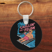 フェロンおもしろいトランプのようなトランプのチリン2024 キーホルダー (正面)