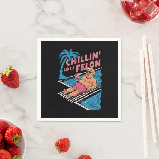 フェロンおもしろいトランプのようなトランプのチリン2024 スタンダードカクテルナプキン (インサイチュ)