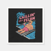 フェロンおもしろいトランプのようなトランプのチリン2024 スタンダードカクテルナプキン (正面)