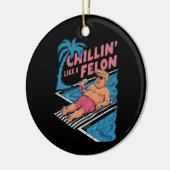 フェロンおもしろいトランプのようなトランプのチリン2024 セラミックオーナメント (左)