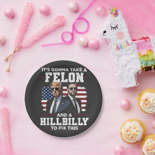 フェロンとヒルビリー・トランプ・ヴァンスを連れて行く ペーパープレート (パーティー)