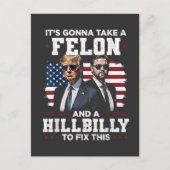 フェロンとヒルビリー・トランプ・ヴァンスを連れて行く ポストカード (正面)