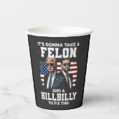 フェロンとヒルビリー・トランプ・ヴァンスを連れて行く 紙コップ (正面)
