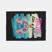 フェロンサマーレトロプールフロートのようなトランプチリン フリースブランケット (正面(横))