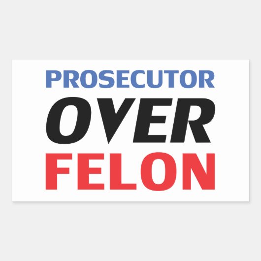 フェロンタイポグラフィ赤白青 長方形シール (正面)