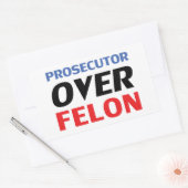 フェロンタイポグラフィ赤白青 長方形シール (封筒)