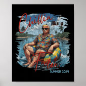 フェロンレトロサマーヴィンテージおもしろいトランプ2024 ポスター (正面)