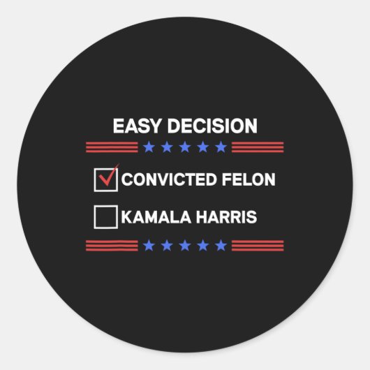 フェロン対カマラハリス政治投票社長 ラウンドシール (正面)