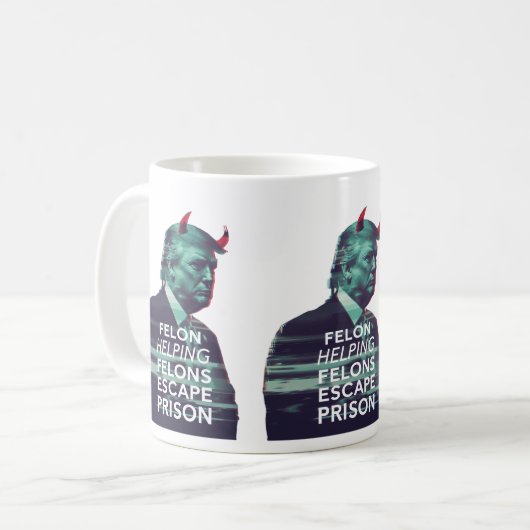 フェロン救済ズの邪悪なトランプの輝き芸術 コーヒーマグカップ (正面左)