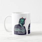 フェロン救済ズの邪悪なトランプの輝き芸術 コーヒーマグカップ (左)