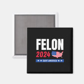 フェロン・トランプ2024救年アメリカ選挙日 マグネット (正面/裏面)