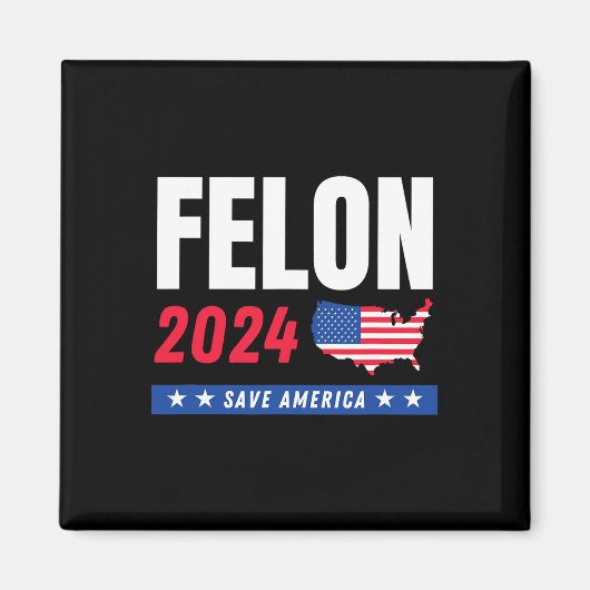 フェロン・トランプ2024救年アメリカ選挙日 マグネット (正面)