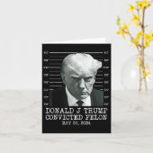 フェロン・ドナルド・トランプ有罪が彼をトランプ刑務所に監禁する カード (黄色い花)