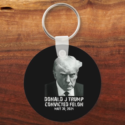 フェロン・ドナルド・トランプ有罪が彼をトランプ刑務所に監禁する キーホルダー (正面)