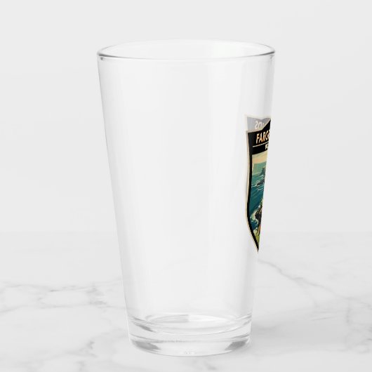 フェローアイランズデンマークトラベルアートヴィンテージ タンブラーグラス (右)