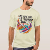 「フェローシップ数々のカラーTシャツに群がる Tシャツ (正面)