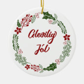 フェローゼメリークリスマスリースグリリージョル セラミックオーナメント (正面)