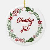 フェローゼメリークリスマスリースグリリージョル セラミックオーナメント (裏面)