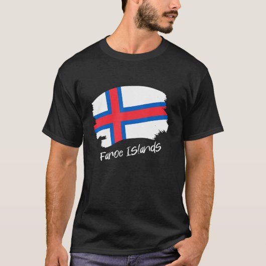 フェロー国旗フェロー諸島 Tシャツ (正面)