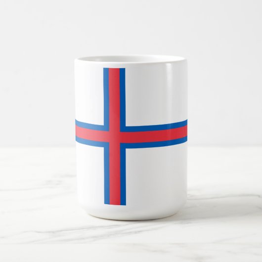 フェロー諸島の国旗 コーヒーマグカップ (中央)