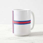 フェロー諸島の国旗 コーヒーマグカップ (正面右)
