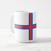 フェロー諸島の国旗 コーヒーマグカップ (正面左)