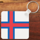 フェロー諸島の旗 キーホルダー (裏面)