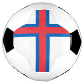 フェロー諸島の旗 サッカーボール (回転)