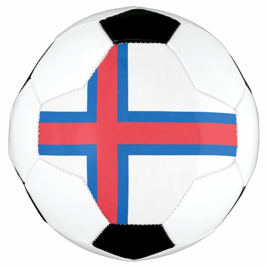 フェロー諸島の旗 サッカーボール (正面)