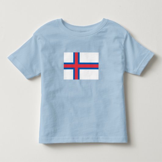 フェロー諸島の旗 トドラーTシャツ (正面)
